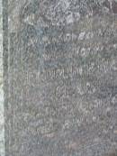 Florence May CLARK, wife mother,
died 15 March 1945 aged 61 years;
George Oakworth CLARK, husband,
died 22 Dec 1958 aged 79 years;
Mundoolun Anglican cemetery, Beaudesert Shire