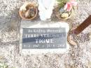 Terri Veronica TIGHE,
5-2-1967 - 25-8-2000;
Murphys Creek cemetery, Gatton Shire