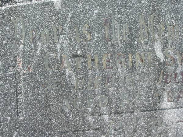 Catherine SWAN,  | died 16 July 1961 aged 82 years;  | Murwillumbah Catholic Cemetery, New South Wales  | 