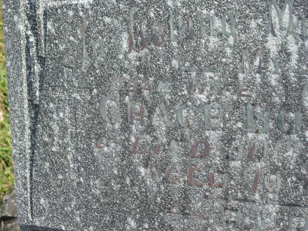 Grace BOYTER,  | wife mother,  | died 30 Dec 1960 aged 70 years;  | Murwillumbah Catholic Cemetery, New South Wales  | 