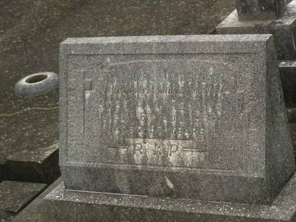 Rose Ann READING,  | wife mother,  | died 6 Aug 1950 aged 50 years;  | Murwillumbah Catholic Cemetery, New South Wales  | 