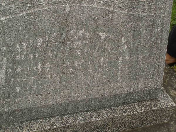 Georgina Sarah MCGRATH,  | wife mother,  | died 24 Dec 1950 aged 67 years;  | Murwillumbah Catholic Cemetery, New South Wales  | 