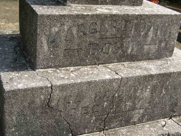 Margaret Jane BOYD,  | died 22 Feb 1942 aged 57 years;  | Murwillumbah Catholic Cemetery, New South Wales  | 