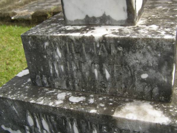 William MCINERNEY,  | husband of Annie MCINEREY,  | died 20 Aug 1933 aged 64 years;  | Murwillumbah Catholic Cemetery, New South Wales  | 