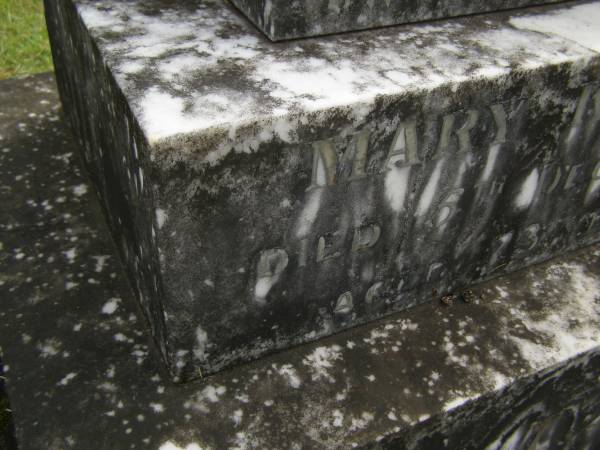 Mary KELLY,  | died 5 Dec 1934 aged 73 years;  | Murwillumbah Catholic Cemetery, New South Wales  | 