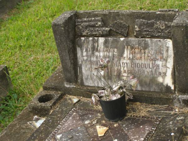 Margaret Mary BIDDULPH,  | wife mother,  | died 13-6-1945 aged 34 years;  | Murwillumbah Catholic Cemetery, New South Wales  | 