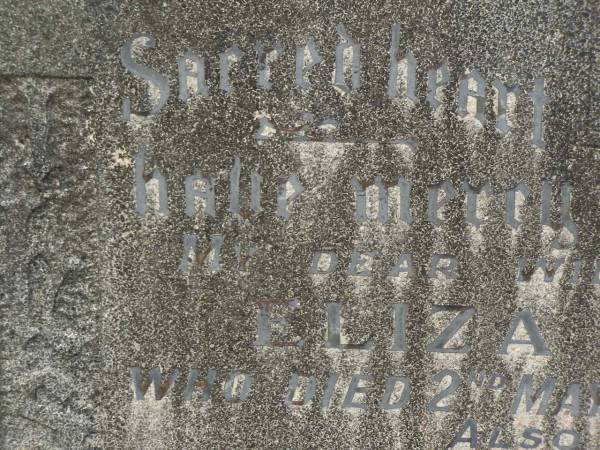 Eliza TWOHILL,  | wife mother  | died 2 May 1944 aged 60 years;  | Alexander Edward TWOHILL,  | father,  | died 17 July 1966 aged 89 years;  | Murwillumbah Catholic Cemetery, New South Wales  | 