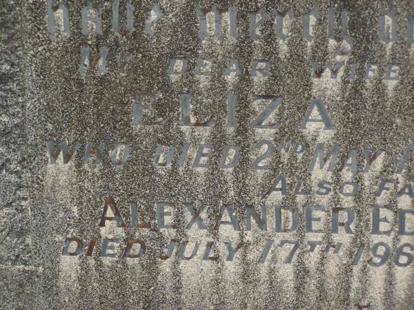 Eliza TWOHILL,  | wife mother  | died 2 May 1944 aged 60 years;  | Alexander Edward TWOHILL,  | father,  | died 17 July 1966 aged 89 years;  | Murwillumbah Catholic Cemetery, New South Wales  | 