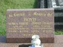 Monica Therese BOYD,
wife mother grandmother,
23-9-1908 - 20-9-1988;
Oswald Charles BOYD,
husband father grandfather,
9-8-1916 - 16-11-1991;
Murwillumbah Catholic Cemetery, New South Wales