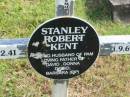 Stanley Robert KENT,
husband of Pam,
father of David, Donna, Daniel & Barbara,
23-12-41 - 1-9-69;
Murwillumbah Catholic Cemetery, New South Wales