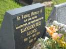Kathleen May ALCOCK,
mother grandmother great-grandmother,
died 11 Dec 2004 aged 86 years;
Murwillumbah Catholic Cemetery, New South Wales