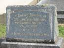 Cecil Victor WILLIAMS,
died 24 Jan 1969;
Murwillumbah Catholic Cemetery, New South Wales