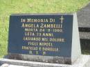 Angela ZAMBELLI,
died 24-9-1980 aged 73 years;
Murwillumbah Catholic Cemetery, New South Wales
