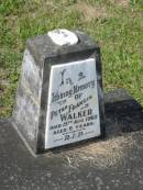 Peter Francis WALKER,
died 15 Aug 1963 aged 6 years;
Murwillumbah Catholic Cemetery, New South Wales