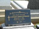 Lindsay James MCMAHON,
father,
died 4-1-82 aged 78 years;
Murwillumbah Catholic Cemetery, New South Wales