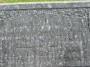 Charles August ELFORD,
died 18 May 1960 aged 72 years;
Isabella Margaret ELFORD,
died 6 March 1976 aged 85 years;
Murwillumbah Catholic Cemetery, New South Wales