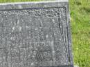 Charles August ELFORD,
died 18 May 1960 aged 72 years;
Isabella Margaret ELFORD,
died 6 March 1976 aged 85 years;
Murwillumbah Catholic Cemetery, New South Wales