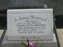 Charlotte BRABEN,
wife mother,
died 24 Dec 1959 aged 82 years;
Murwillumbah Catholic Cemetery, New South Wales