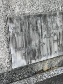 Charles Morriss MASON,
father,
died 29-5-65 aged 71 years;
Valerie Frances MASON,
mother,
died 15-11-56 aged 60 years;
Murwillumbah Catholic Cemetery, New South Wales