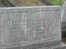 Henry Vincent WALLS,
husband father,
died 11 March 1957 aged 51 years;
Mary Irene WALLS (STAUNTON),
9-12-1912 - 31-12-2005;
Murwillumbah Catholic Cemetery, New South Wales