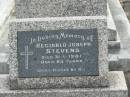 Reginald Joseph STEVENS,
died 31-3-1981 aged 63 years;
Murwillumbah Catholic Cemetery, New South Wales