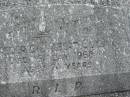 Frederick Albert QUIGAN,
died 19 Jan 1968 aged 74 years;
Murwillumbah Catholic Cemetery, New South Wales