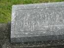 Ernest Maximillian WORTHINGTON,
died 11 Nov 1953 aged 80 years;
Murwillumbah Catholic Cemetery, New South Wales