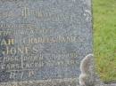 Norah JONES,
mother,
died 1 Sept 1966 aged 70 years;
Charles James JONES,
father,
died 11 July 1953 aged 62 years;
Murwillumbah Catholic Cemetery, New South Wales
