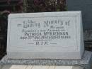 Patrick MCKIERNAN,
husband father,
died 23 Dec 1953 aged 63 years;
Murwillumbah Catholic Cemetery, New South Wales