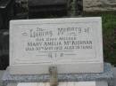 Mary Amelia MCKIERNAN,
mother,
died 30 Sept 1972 aged 78 years;
Murwillumbah Catholic Cemetery, New South Wales