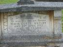 Mavis Coyte AXELBY,
wife mother,
died 23 April 1952 aged 35 years;
Murwillumbah Catholic Cemetery, New South Wales