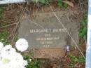 Margaret BURKE,
died 13 Dec 1951 aged 66 years;
Murwillumbah Catholic Cemetery, New South Wales