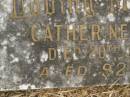 Catherine FISCHER,
died 20 July 1951 aged 92 years;
Murwillumbah Catholic Cemetery, New South Wales