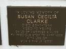 Susan Cecilia CLARKE,
died 23-1-1944 aged 10 years,
child of Ambrose & Alice;
Murwillumbah Catholic Cemetery, New South Wales
