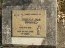 Rebecca Jane MUMFORD,
died 15-10-1978;
Murwillumbah Catholic Cemetery, New South Wales