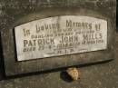 Patrick John MILLS,
son brother,
died 25-6-1956 aged 18 months;
Murwillumbah Catholic Cemetery, New South Wales