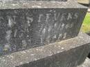 Ellen STEVENS,
wife mother,
died 21 Jan 1943 aged 51 years;
Murwillumbah Catholic Cemetery, New South Wales