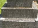 Mary Thresa MAHER,
wife mother,
died 9 Feb 1941 aged 72 years;
Patrick Joseph MAHER,
father,
died 3-8-1946 aged 81 years;
Murwillumbah Catholic Cemetery, New South Wales