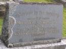 Michael RYAN,
died 18-10-62 aged 84 years;
Sarah T. RYAN,
died 30-6-36 aged 52 years;
Murwillumbah Catholic Cemetery, New South Wales