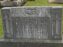 Albert James OCONNOR,
husband father,
died 23 Oct 1958 aged 86 years;
Edith Pearl OCONNER,
mother,
died 22-3-69 aged 79 year;
Murwillumbah Catholic Cemetery, New South Wales