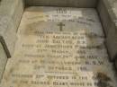 John DALTON,
born Jamestown Co Kilkenny 23 March 1865,
died Murwillumbah NSW 20 Oct 1911;
Murwillumbah Catholic Cemetery, New South Wales