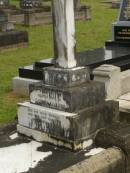 Elizabeth,
wife of Samuel LESLIGHT,
mother,
died 22 Oct 1933 aged 58 years;
Murwillumbah Catholic Cemetery, New South Wales