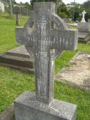 Mary Gertrude BOWE,
died 11 Dec 1938 aged 63 years;
Murwillumbah Catholic Cemetery, New South Wales