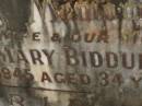 Margaret Mary BIDDULPH,
wife mother,
died 13-6-1945 aged 34 years;
Murwillumbah Catholic Cemetery, New South Wales