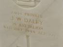 J.W. DALEY,
died 6 July 1944 aged 60 years;
Murwillumbah Catholic Cemetery, New South Wales