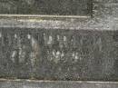 Minnie HENDRICK
died 8 Dec 1948 aged 62 years;
Murwillumbah Catholic Cemetery, New South Wales