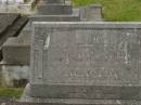 John Francis GRIFFIN,
husband father,
died 25? Aug 1948 aged 76 years;
Annie A. GRIFFIN,
mother,
died 4 Oct 1954 aged 74 years;
Murwillumbah Catholic Cemetery, New South Wales