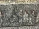 John CONWAY,
husband father grandfather,
died 3 May 1948 aged 71 years;
Sarah CONWAY,
mother grandmother,
died 31 May 1959 aged 76 years;
Murwillumbah Catholic Cemetery, New South Wales