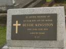 Bessie KINGSTON,
wife mother,
died 20 June 1950 aged 58 years;
Murwillumbah Catholic Cemetery, New South Wales