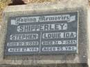SHIPPERLEY
Stephen
21-3-1956
67 yrs
Louie Ida
31-7-1985
95 yrs
Mutdapilly general cemetery, Boonah Shire